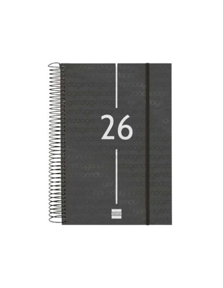 Agenda Finocam Year E11 -  165X242 Mm Dia Pagina 2026 Negro