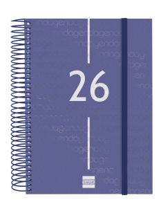 Agenda Finocam Year E11 -  165X242 Mm Semana Vista Vertical 2026 Azul
