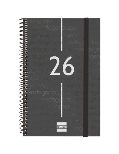 Agenda Finocam Year E5 - 117X181 Mm Semana Vista Horizontal 2026 Negro