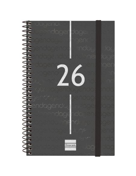 Agenda Finocam Year E5 - 117X181 Mm Semana Vista Horizontal 2026 Negro
