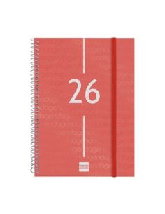 Agenda Finocam Year E3 - 79X127 Mm Dia Pagina 2026 Rojo