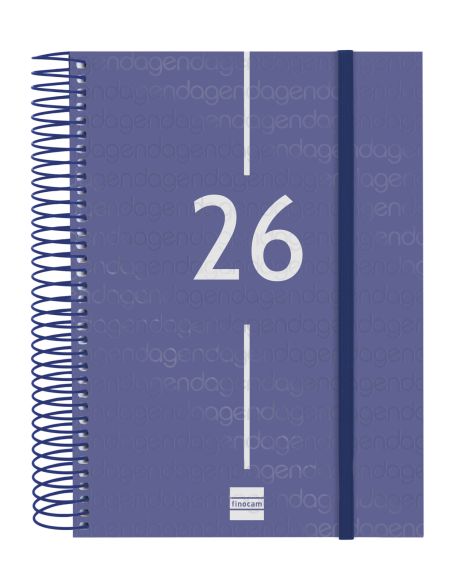 Agenda Finocam Year E3 - 79X127 Mm Semana Vista Horizontal 2026 Azul