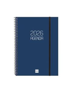 Agenda Finocam Opaque E10 - 155X212 Mm Semana Vista Horizontal 2026 Azul