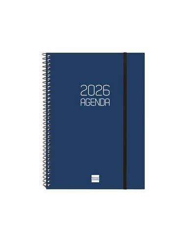 Agenda Finocam Opaque E10 - 155X212 Mm Semana Vista Horizontal 2026 Azul