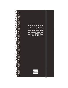 Agenda Finocam Opaque E9 - 94X171 Mm Semana Vista Horizontal 2026 Negro