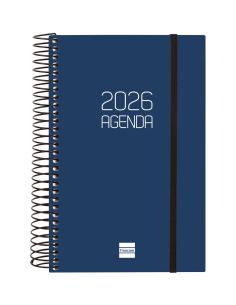 Agenda Finocam Opaque E5 - 117X181 Mm Dia Pagina 2026 Azul