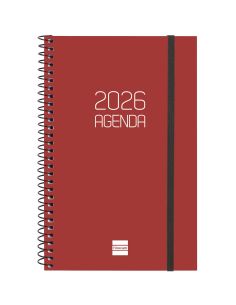 Agenda Finocam Opaque E5 - 117X181 Mm Semana Vista Horizontal 2026 Burdeos