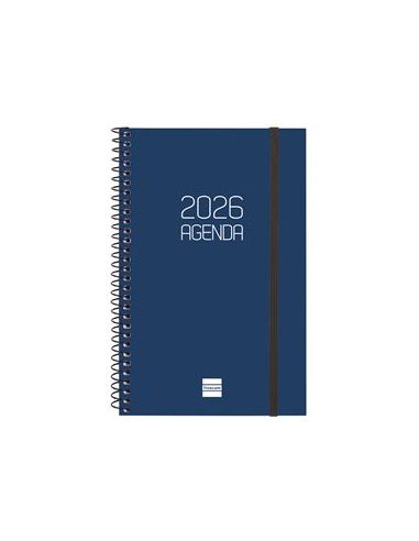 Agenda Finocam Opaque E5 - 117X181 Mm Semana Vista Horizontal 2026 Azul