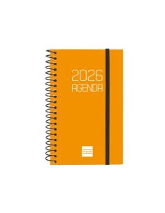 Agenda Finocam Opaque E3 - 79X127 Mm Semana Vista Horizontal 2026 Naranja