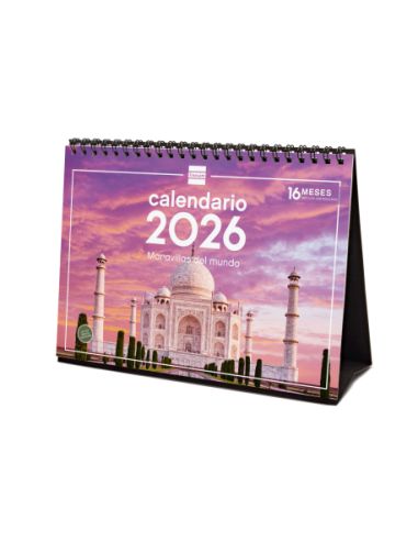 Calendario Sobremesa 2026 Maravillas Del Mundo