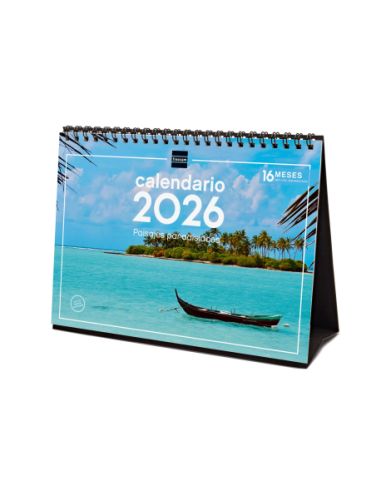 Calendario Sobremesa 2026 Paisajes Paradisiacos