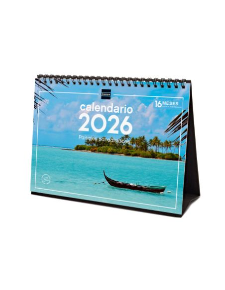 Calendario Sobremesa 2026 Paisajes Paradisiacos
