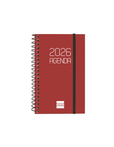 Agenda Finocam Opaque E3 - 79X127 Mm Semana Vista Horizontal 2026 Burdeos