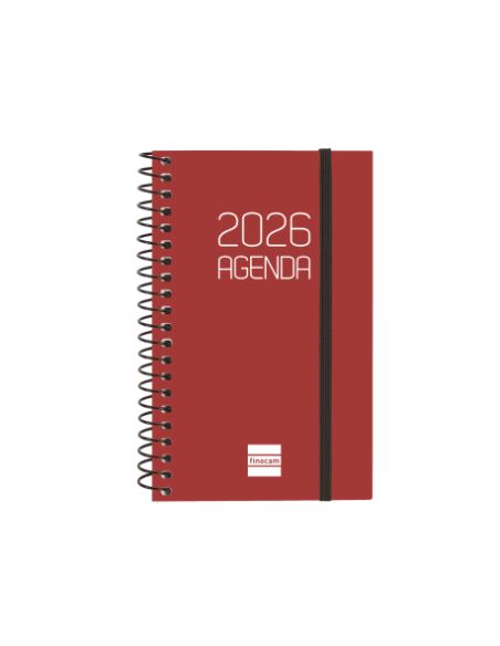 Agenda Finocam Opaque E3 - 79X127 Mm Semana Vista Horizontal 2026 Burdeos