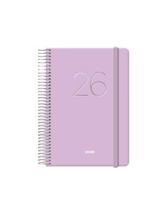 Agenda Dohe Gloss 2026 Día Página Espiral 12,5 X 18 Violeta