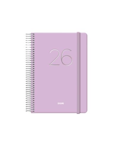 Agenda Dohe Gloss 2026 Día Página Espiral 12,5 X 18 Violeta