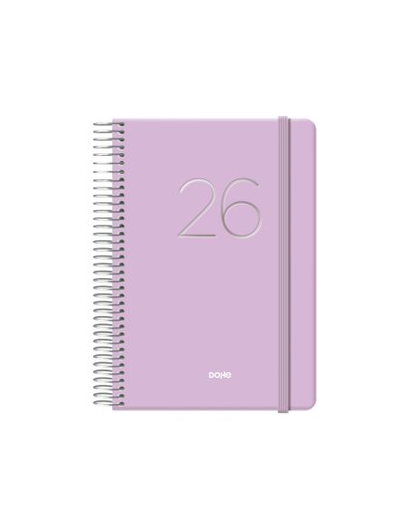 Agenda Dohe Gloss 2026 Día Página Espiral 12,5 X 18 Violeta