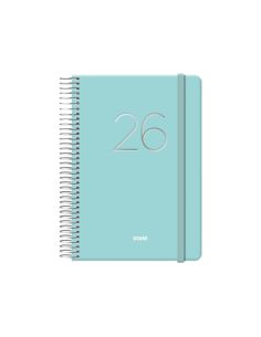 Agenda Dohe Gloss 2026 Día Página Espiral 12,5 X 18 Verde