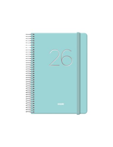 Agenda Dohe Gloss 2026 Día Página Espiral 12,5 X 18 Verde