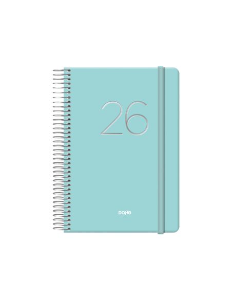 Agenda Dohe Gloss 2026 Día Página Espiral 12,5 X 18 Verde