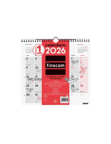 Calendario Pared Finocam Escribir M 2026