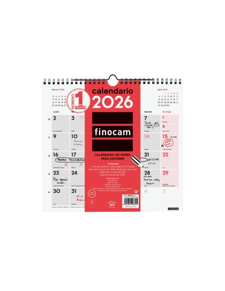 Calendario Pared Finocam Escribir M 2026