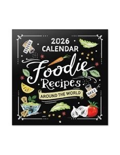 Calendario Anual 2026 Erik Pared 295 X 295 Mm Recetas Foodies