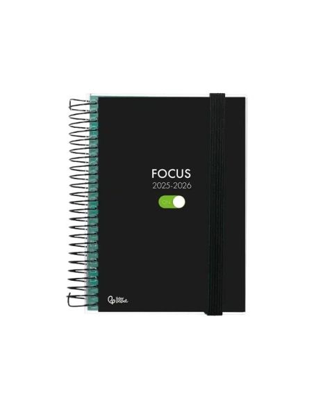 Agenda Escolar Liderpapel 25-26 Espiral Personalizable Semana Vista A5 Bilingüe Papel Fsc 70 Gr