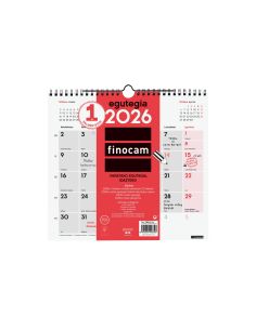 Calendario Neutro De Pared Para Escribir 2026 Euskera