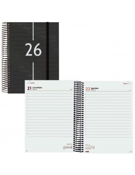 Agenda Espiral Year 1Dp 2026 Negro