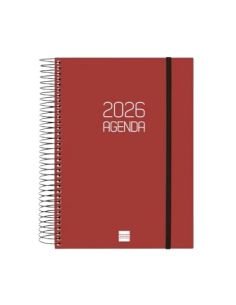 Agenda Espiral Opaque 1Dp Burdeos