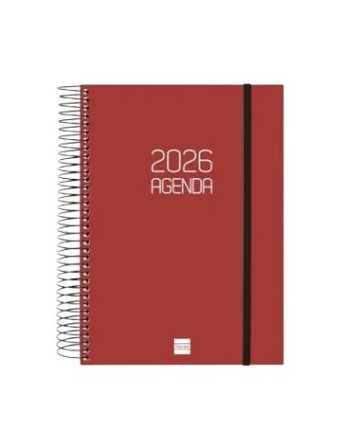 Agenda Espiral Opaque 1Dp Burdeos