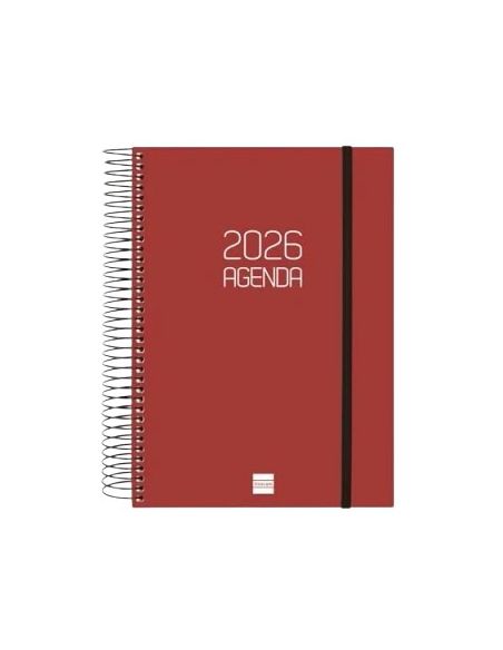 Agenda Espiral Opaque 1Dp Burdeos