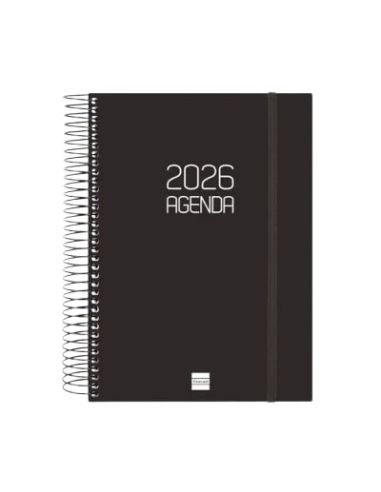 Agenda Espiral Opaque 1Dp Negro