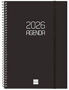 Agenda Espiral Opaque 2026 Negro
