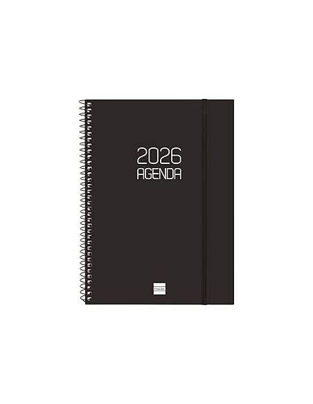 Agenda Espiral Opaque 2026 Negro