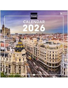 Calendario Imágenes De Pared Internacional 2026 Madrid 18X18