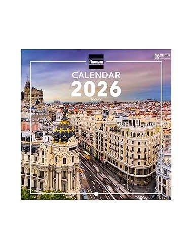Calendario Imágenes De Pared Internacional 2026 Madrid 18X18