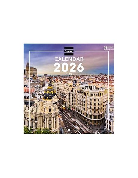 Calendario Imágenes De Pared Internacional 2026 Madrid 18X18