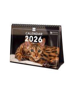Calendario Imágenes De Sobremesa Internacional 2026 Cats