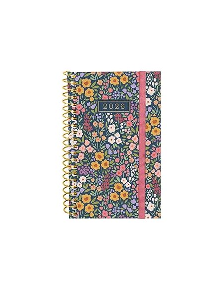 Agenda Finocam Design E3 - 79X127 Mm Semana Vista Horizontal 2026 Flora