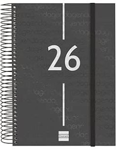 Agenda Finocam Year E10 - 155X212 Mm Dia Pagina 2026 Negro