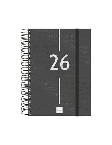 Agenda Finocam Year E10 - 155X212 Mm Dia Pagina 2026 Negro