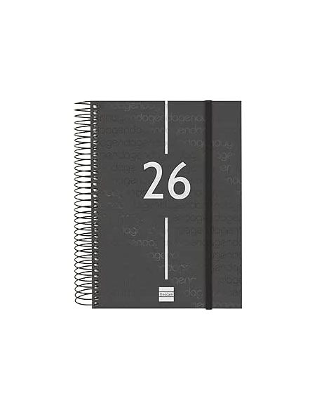 Agenda Finocam Year E10 - 155X212 Mm Dia Pagina 2026 Negro