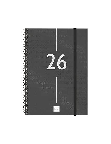 Agenda Finocam Year E10 - 155X212 Mm Semana Vista Vertical 2026 Negro