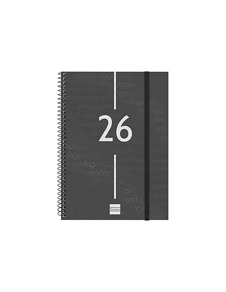 Agenda Finocam Year E10 - 155X212 Mm Semana Vista Vertical 2026 Negro