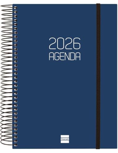 Agenda Finocam Opaque E10 - 155X212 Mm Dia Pagina 2026 Azul