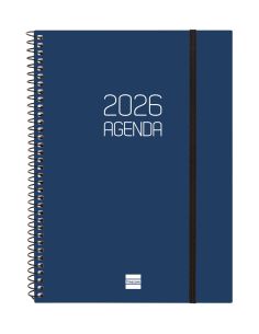 Agenda Finocam Opaque E10 - 155X212 Mm Semana Vista Vertical 2026 Azul