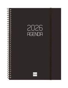Agenda Finocam Opaque E10 - 155X212 Mm Semana Vista Horizontal 2026 Negro
