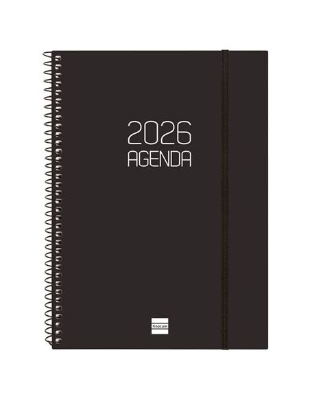 Agenda Finocam Opaque E10 - 155X212 Mm Semana Vista Horizontal 2026 Negro